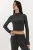 Zachte Textuur Halve Turtleneck Crop Blouse