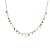 Luxenter Sterling Zilver 925 Ketting met Veelkleurig Kristal Afgewerkt in 18K Geel Goud – Natsad