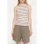 10DAYS Tank Top Rib Stripes Ecru/sage