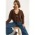 Oversized V-hals Striksluiting Geribde Cardigan
