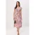 TRENDYOLMİLLA Dames Roze Dierenprint Midi Kort Casual A-lijn Jurken