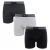 Prince Performance Range 3 Pack Zwart Grijze Heren Boxers MUXPR061