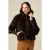 Oltre Fuzzy Fabric Jacket Brown