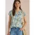 Shirt met split in de hals en print
