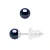 Ear Studs Ronde zoetwater parels 4-5mm Black Or White