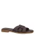 Manfield leren slippers bruin