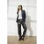 JDY imitatieleren wide leg regular waist casual broek zwart
