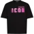 Dsquared2 Icon Pink Blur Print Zwart Loose Fit T-shirt