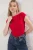 TRENDYOLMİLLA Dames Rood Effen Kort Getailleerd Blouses
