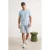 TRENDYOL MAN Heren Donkerblauw Geborduurd Kort Oversized T-shirts
