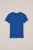 WE Fashion – Meisjes T-shirt met ribstructuur – Slim Fit – Kobaltblauw – Katoen –