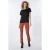 EsQualo T-shirt Modal Print Hideaway Black