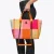 Kurt Geiger badstof shopper Hoxton oranje/roze
