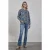 DIDI Blouse Sari Blue Lotti Print