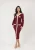 Elara Gebreide jurk  bordeaux / wit