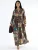 Hiccup Jurk  beige / turquoise / zwart / wit