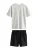 Next Pyjama kort  lichtgrijs / zwart