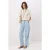 TRENDYOLMİLLA Dames Blauw Effen Wijde pijp Normale taille Jeans