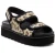 Rocket Dog Balmy Dexter Textiele Dames Sandalen In Het Bruin/Zwart