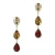 Otazu gold plated oorbellen Triple Drop Topaz