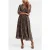 Forever New Viviana Twist Front Pleated Midi Sepia Leopard
