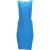 Herve Leger Bandage midi-jurk met wijde halslijn in blauwe rayon