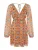 Trendyol Jurk  petrol / oranje / donkerrood / wit