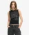 Retro Slim-fit Bodywarmer met Versiering Zwart