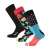 Heren Happy Socks Waterfall 3 Pack Sokken in Zwart
