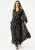 Maxi jurk met metallic print en volledige mouwen