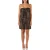 Met Gouden Viscose Korte Jurk