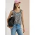 Top met ronde hals en plooidetails