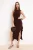 TRENDYOLMİLLA Dames Bruin Effen Maxi Mouwloos Avond / Dagelijks Bodycon Jurken