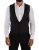 Dolce & Gabbana Heren Zwarte Gestreepte Wol Zijde Gilet