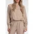 Fifth House viscose blouse met schoudervulling – beige