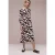 Street One Dames Linnen midi-jurk met print in Bruin