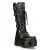 New Rock M-272-S2 Neptuno Metallic Kniehoge Zwarte Leren Gothic Laarzen