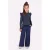 B.Nosy aansluitende longsleeve met ruches – donkerblauw