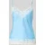 REVIEW Regular fit top van satijn met kant