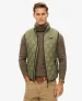 Superdry Mannen Fuji Lite Bodywarmer met Ruitvormige Wattering Groen