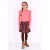 B.Nosy gestreepte midi jurk met ruches – roze