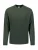 No Excess Pullover crewneck solid waffle knit dark green