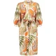Geisha dress 67395-20 250 dark orange/green/camel