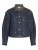 VILA Tussenjas ‘VILova’  blauw denim / chocoladebruin