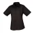 Premier Dames/Dames Popeline Blouse met Korte Mouwen (Zwart)