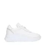 Manfield chunky leren sneakers wit