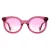 Moncler ML0015 75Z glanzend transparant fuxia roze gradiënt zonnebril