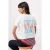 TRENDYOLMİLLA Dames Ecru Grafisch Kort Oversized T-shirts