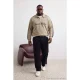 TRENDYOL MAN Heren Zwart Effen Normale taille Grote maten Jeans