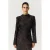YAS top met borduursels – donkerbruin